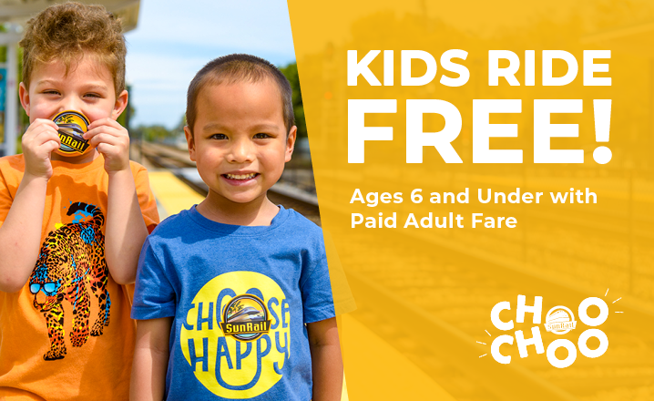 Kids Ride FREE! Ages 6 and Under with Paid Adult Fare.