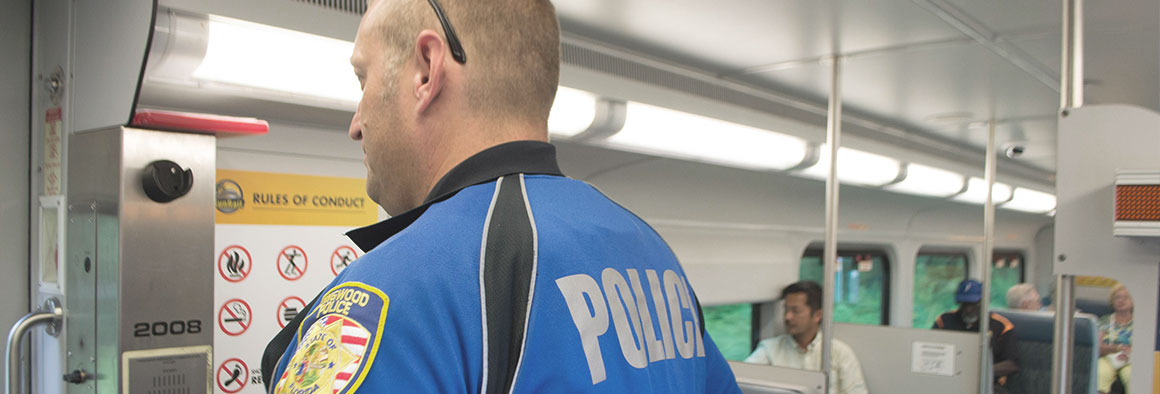 Police officer on SunRail