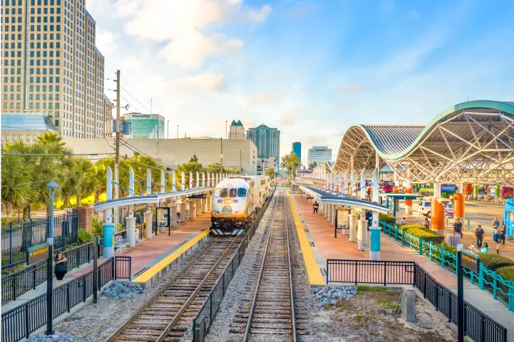 SunRail Train at the LYNX Central Station