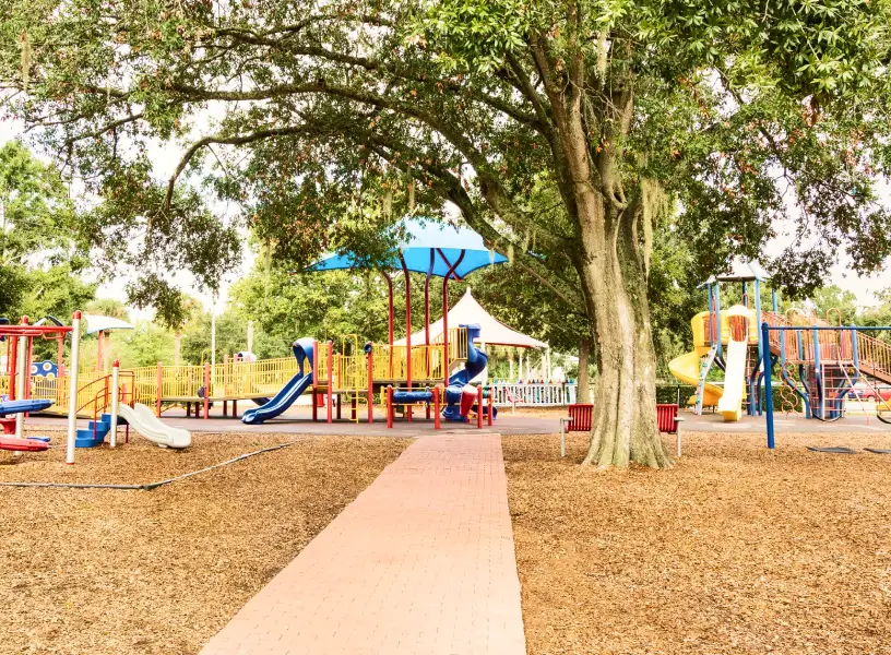 Daytime photo of Eastemonte Park playground.